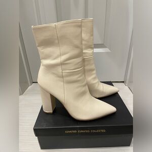 Lulu's Chic Cream Heeled Boots